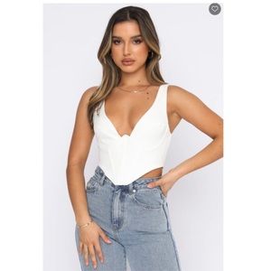 White fox boutique Golden Days Bustier White